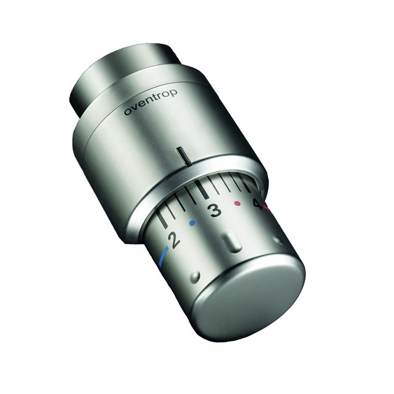 Oventrop Thermostatkopf "Uni SH" 7-28 C, 0 * 1-5, Flüssig-Fühler, Edelstahl 1012085