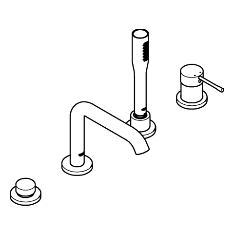 Grohe 4-Loch-Einhand-Wannenkombination Essence chrom 25251001