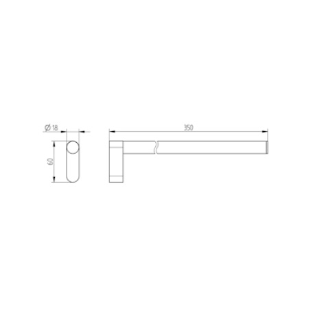 Avenarius Handtuchhalter einarmig 35cm 9001445010