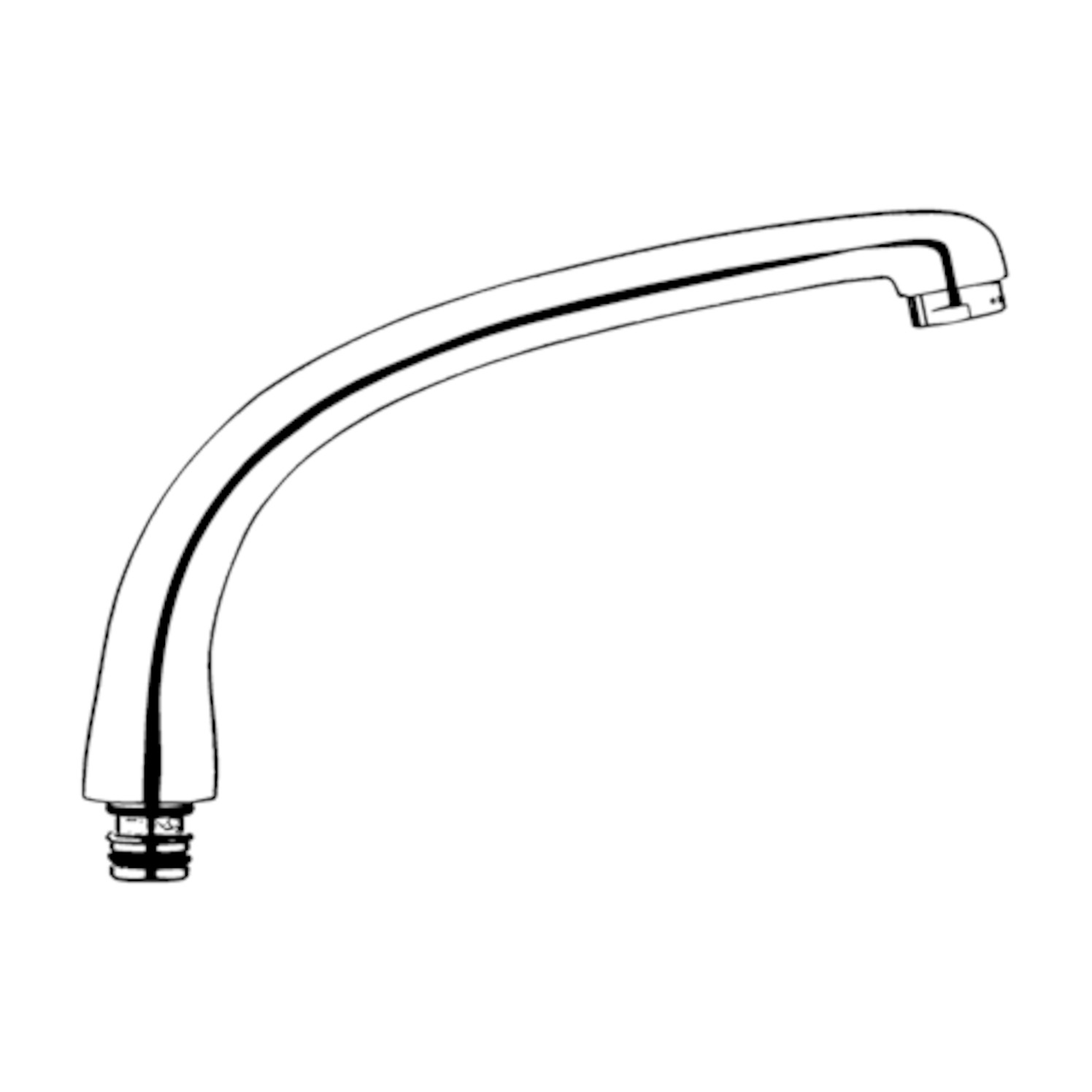 Kludi Gussauslauf Ersatzteil geeignet für Standard Multi, chrom 7540705-00