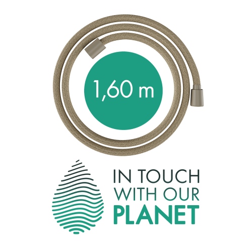Hansgrohe Textilbrauseschlauch Designflex Planet Edition 1600mm Sand recycelt 28250210