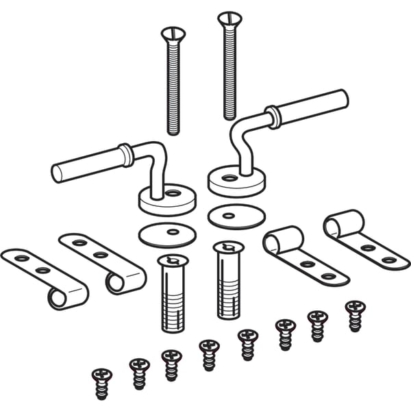 Geberit Set Scharniere für WC-Sitz Opus verchromt 598090000