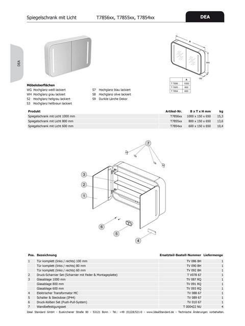 Ideal Standard Trafo MC DEA TV08867