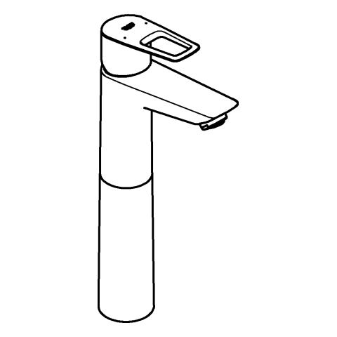Grohe BauLoop Einhand-Waschtischbatterie chrom XL-Size glatter Körper 23764001