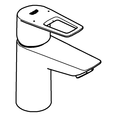 Grohe Einhand-Waschtisch-Batterie BauLoop S-Size chrom Push-Open Ablaufgarnitur 23878001