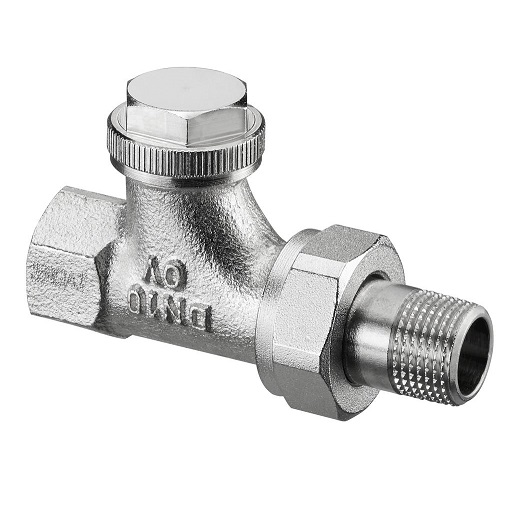 Oventrop Rücklauf Verschraubung "Combi 3" DN20, 3/4", PN10, Durchgang, vernickelt 1090463