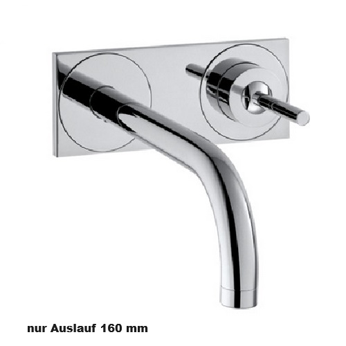 Hansgrohe Auslauf 160mm Axor Uno Fertig-Set 2-Loch Waschtischarmatur Wandmontage chrom 97369000