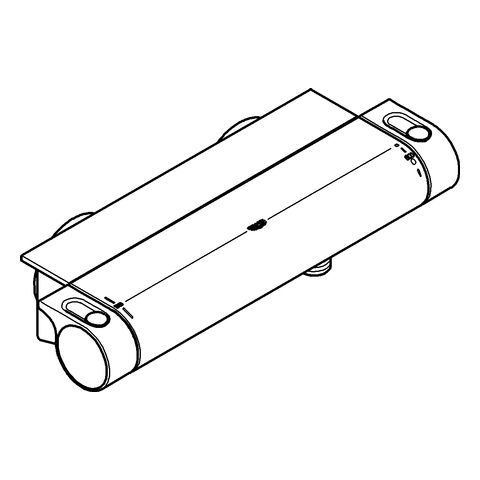 Grohe Grohtherm 2000 Thermostat-Brausebatterie chrom Wandmontage mit Ablage 34469001