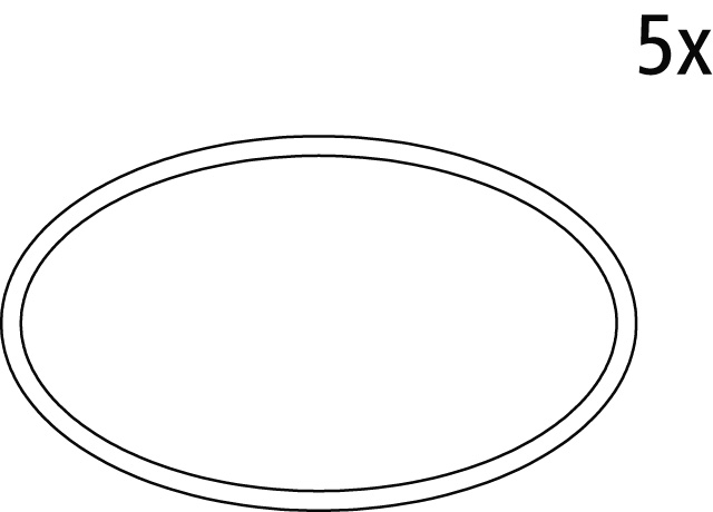 Kermi Set O-Ring für Geruchsverschluss POINT Board, 5 Stück Dichtungsringen 2534996