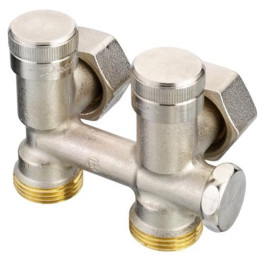 Danfoss Hahnblock RLV-K 1/2'' Eck, für Einrohr- und Zweirohr-Anschluss 003L0282