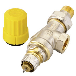 Danfoss Ventilgehäuse RA-UN 10 R 3/8, UK Axial, matt vernickelt 013G3041
