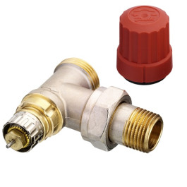 Danfoss Ventilgehäuse RA-N 15 G 3/4 AG, Eck, matt vernickelt 013G4201