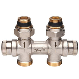 Danfoss dynamischer Hahnblock RLV-KDV für Ventil-Heizkörper R 1/2'', Durchgang 013G7870