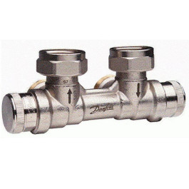 Danfoss dynamischer Hahnblock RLV-KDV für Ventil-Heizkörper R 1/2'', Eck mit VL links 013G7872