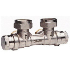 Danfoss dynamischer Hahnblock RLV-KDV für Ventil-Heizkörper G 3/4'', Eck mit VL rechts 013G7874