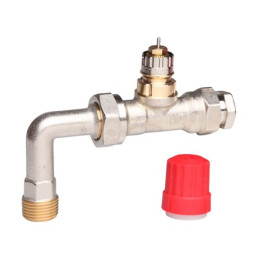 Danfoss Ventilgehäuse RA-K, Durchgang mit Bogen, R 1/2, , kv: 2,5 013G3363