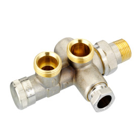 Danfoss Kupplungsgehäuse RA-KEW Heizkörper R 1/2, Anlage G 3/4 AG 013G3368