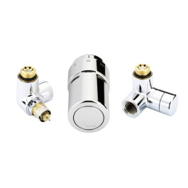 Danfoss X-tra Design Set Ventil RA-URX Links / Rücklauf Rechts, chrom 013G4004