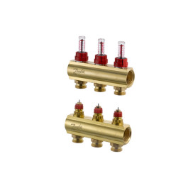 Danfoss Fussbodenheizungs-Verteiler FHF-3F 3 Kreise, mit Durchflussanzeige 088U0523
