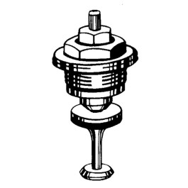 Heimeier Thermostat-Oberteil für Einrohrventil mit Tauchrohr ab Mai 1981 3831-02.299