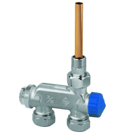 Heimeier Ventil E-Z Zweirohr Ventil Durchgang, DN15 mit Tauchrohr 3878-02.000