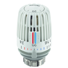 Heimeier Thermostat-Kopf K weiß Standard Skala mit Temperaturwerten, Anschluss M30x1,5 Gewinde 6000-00.600