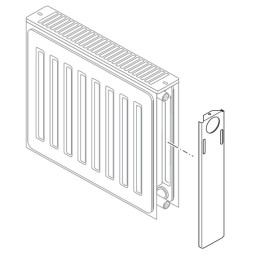Buderus Seitenteil Profil V 21S 300mm für Ventilheizkörper mit profilierter Front bis Baujahr 2013 6508519