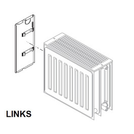 Buderus Seitenteil Profil Links V 33 400mm für Ventilheizkörper mit profilierter Front bis Baujahr 2019 6508581