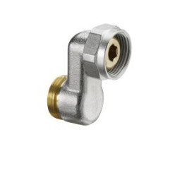 Buderus S-Anschlussverschraubung 3/4'' G 3/4'' x G 3/4'' ÜM, Messing vernickelt 7738301300