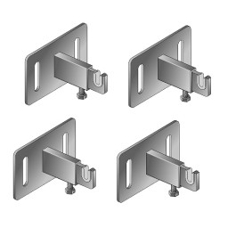 Buderus Wandbefestigung Set 531-75 4 Konsolen,4 Klammern, 8 Schauben/Dübel 7738320107