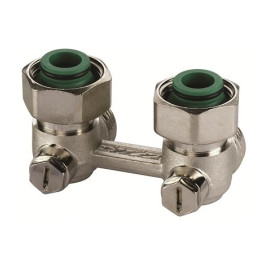 Buderus Hahnblock HBE 3/4'' Eck für Zweirohrbetrieb 7738317847