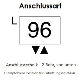 Arbonia Mehrpreis für Anschlussart 96 / 98 für Röhrenradiatoren