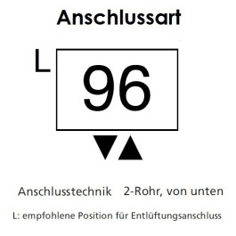 Arbonia Mehrpreis für Anschlussart 96 / 98 für Röhrenradiatoren