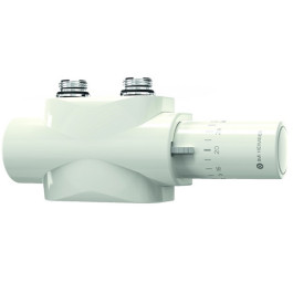 Heimeier Multilux 4 - Set Halo Zweirohr Anschlussarmatur, weiß für Zweirohr-Heizungen, DN15 9690-27.800