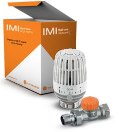 Heimeier Set 4 Thermostatkopf K eco und Thermostatventil Eclipse DN15, Durchgang 9696-27.800