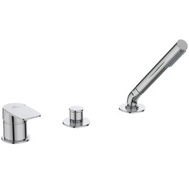 Ideal Standard Tonic II 3-Loch-Badearmatur ohne Wanneneinlauf, mit Handbrause, chrom A6349AA