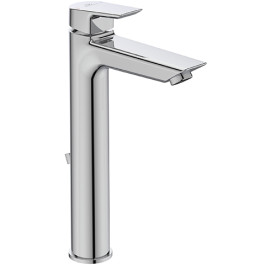 Ideal Standard Tesi Waschtischarmatur mit verlängertem Sockel mit Ablaufgarnitur chrom, Ausladung 140mm, 5 l/min. A6573AA