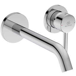 Ideal Standard Wand-Waschtisch-Armatur UP Ceraline, Bausatz 2 2 Rosetten d: 65mm, Ausladung 180mm, Chrom A6938AA