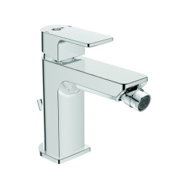 Ideal Standard Bidetarmatur Edge, mit Ablaufgarnitur Ausladung 115mm, chrom A7118AA