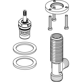 Ideal Standard Seitenventil komplett G1/2 warm A860444NU