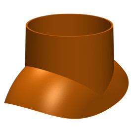 Atec Adapter für Klöber Pfanne rot DN60/100-DN80/125 , 20-50 Grad 1247