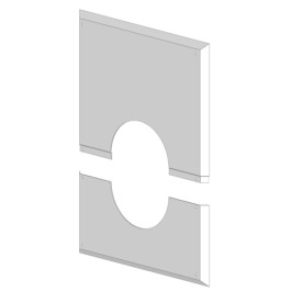 Atec Wandblende DN80/125 geschlossen weiß 1428