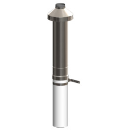 Atec Dachhochführung DN80/125 Edelstahl 650mm über Dach 1455