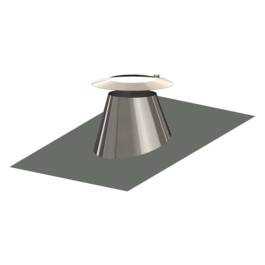 Atec Dachdurchführung 6-32 Grad DN60/100 mit Wetterkragen Edelstahl blank 700663