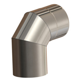 Atec 87 Grad-Bogen DN60/100 Edelstahl blank 700716