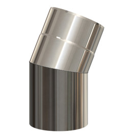 Atec 30 Grad-Bogen DN80/125 Edelstahl blank 701714