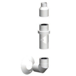 Atec Basis-Set Außenwand DN60/100 Edelstahl weiß 710770