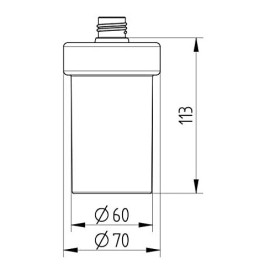 Avenarius Serie 200 Ersatzflasche für eckigen Seifenspender 1001350905