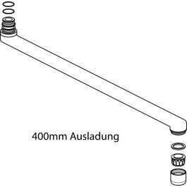 Ideal Standard Rohrauslauf, l:400mm, Chrom B960356AA