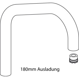 Ideal Standard Rohrauslauf-Set Cerasprint, 180mm B960959AA